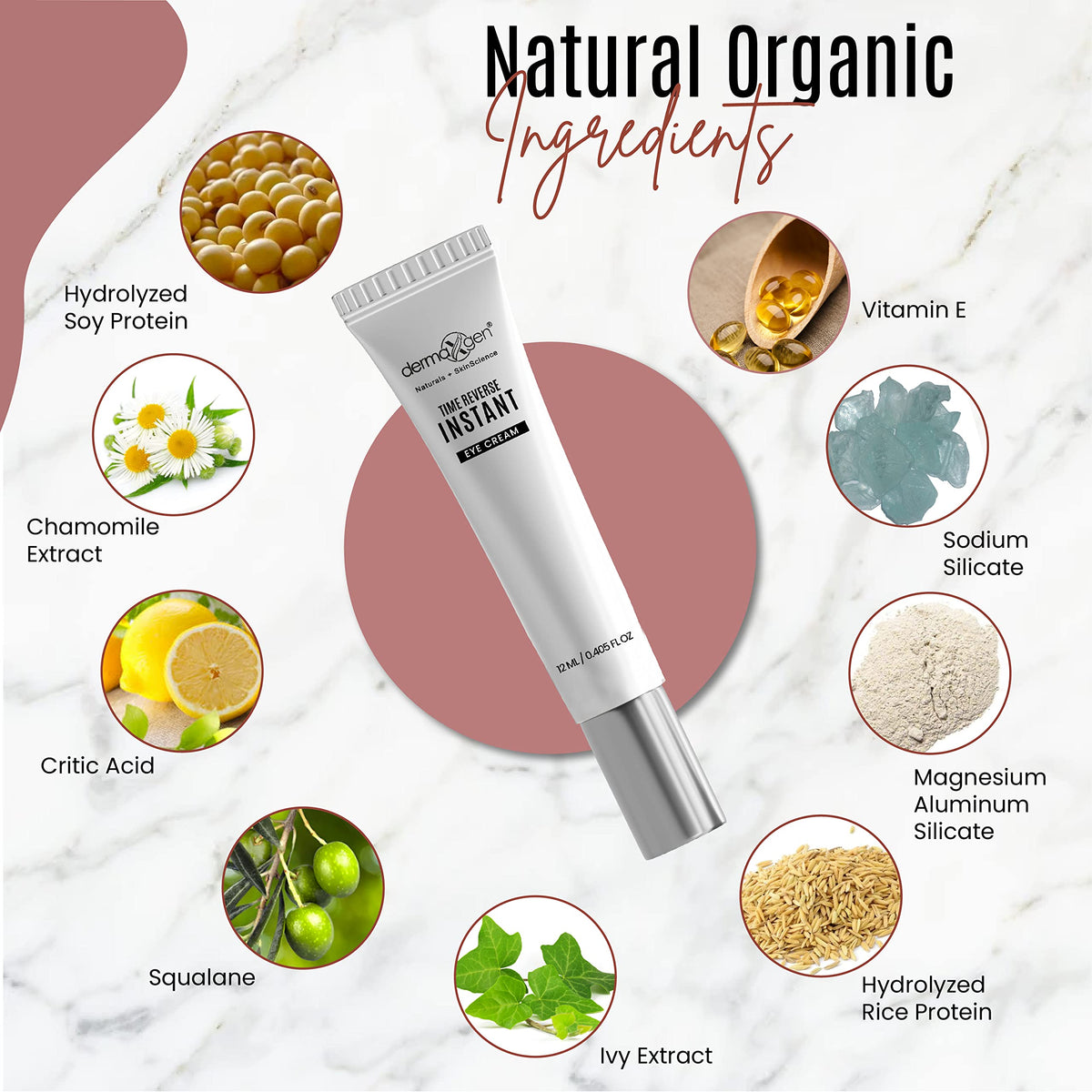 DERMAXGEN Instant Eyelift Cream applying a pea-sized amount for daily care