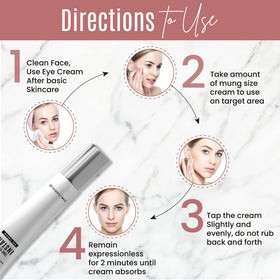 DERMAXGEN Instant Eyelift Cream pump-dispense enables clean morning application