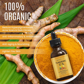 DERMAXGEN Turmeric Oil with aloe vera close-up soothing dry skin.