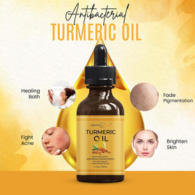 DERMAXGEN Turmeric Oil application texture shows quick absorption.