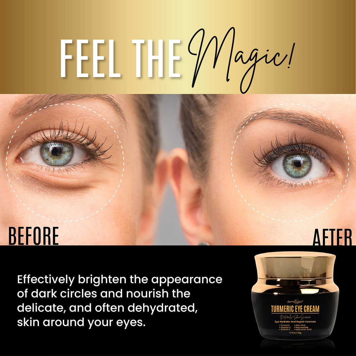 DERMAXGEN lightweight formula pairs with makeup for seamless wear