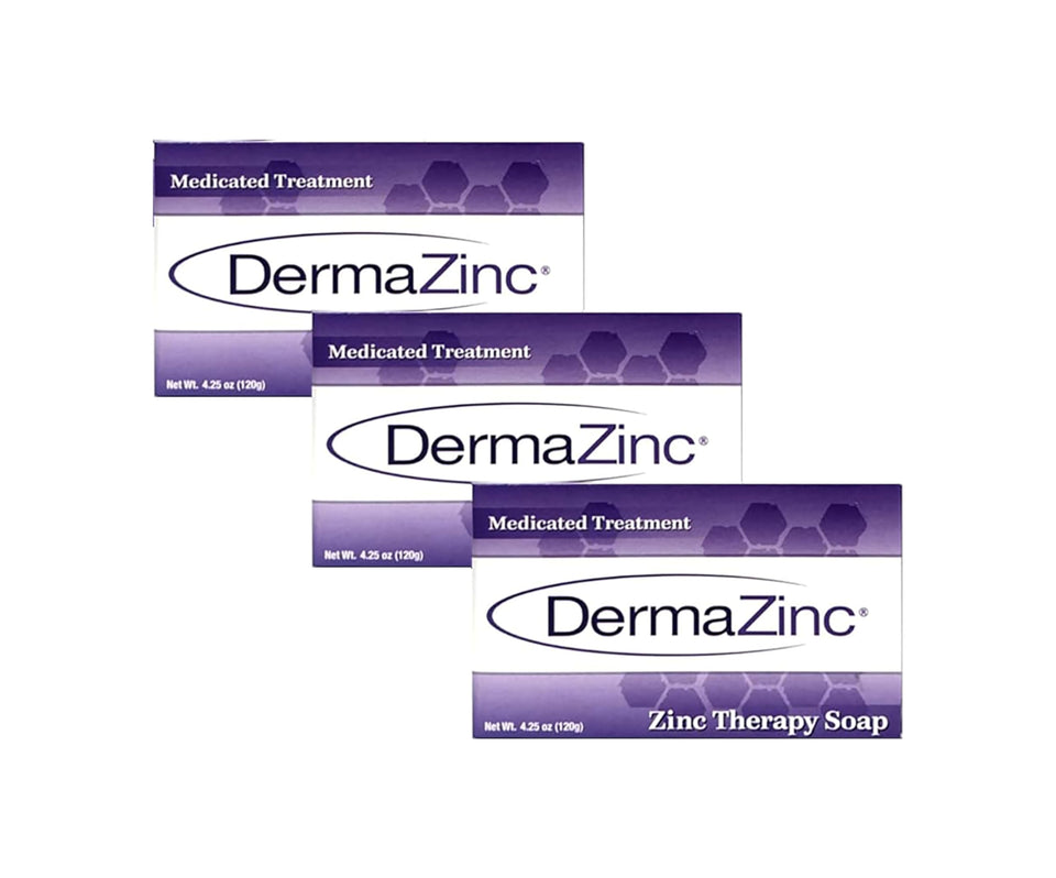 DermaZinc Therapy Soap bar forms a rich lather to hydrate and soothe dry skin.