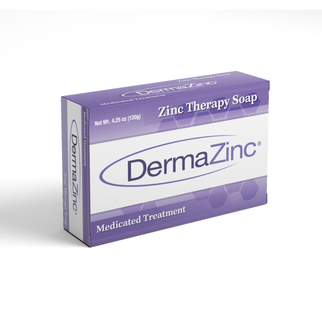 DermaZinc zinc soap helps calm itch and redness in daily use.