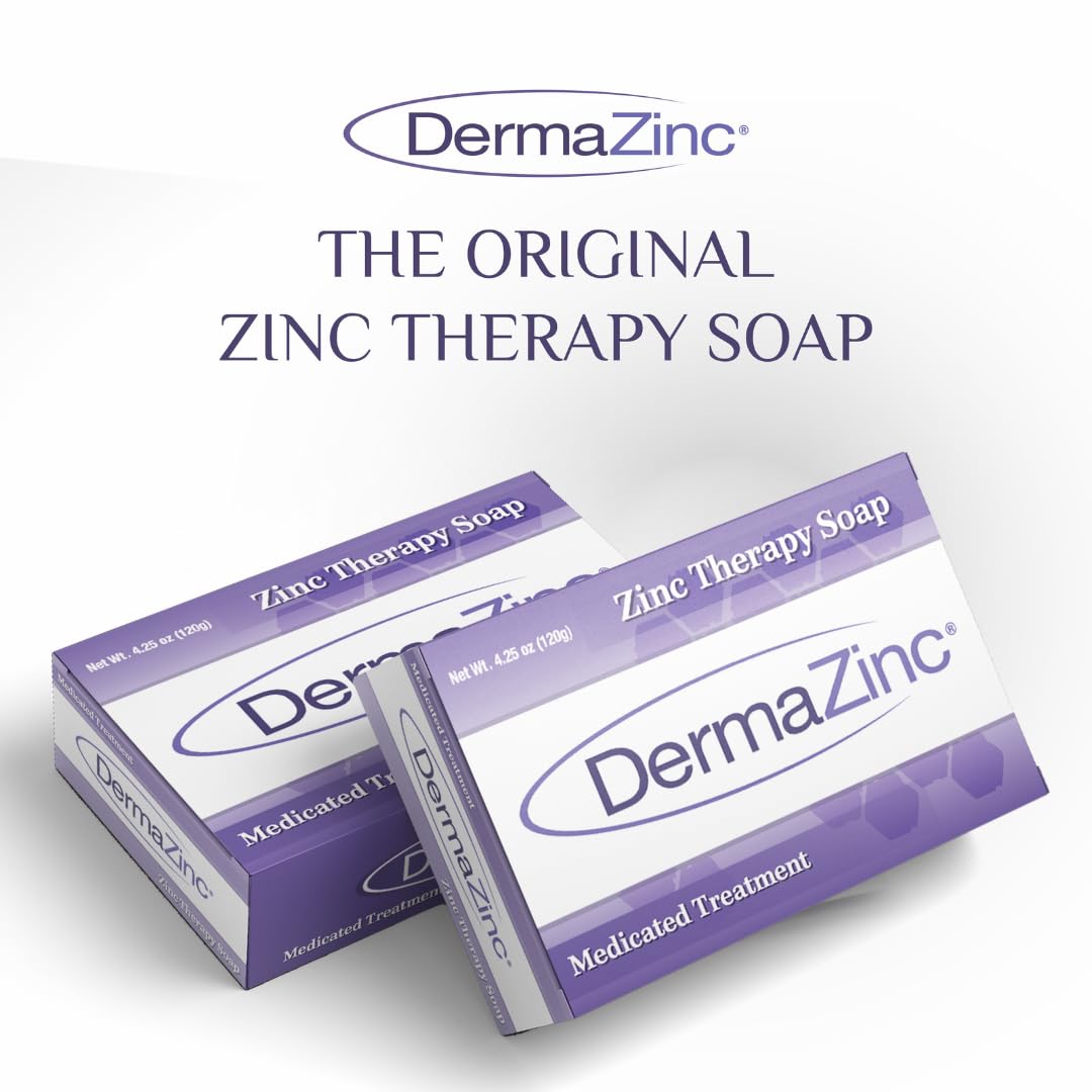 Close-up of face cleansing with DermaZinc to soothe sensitive skin.
