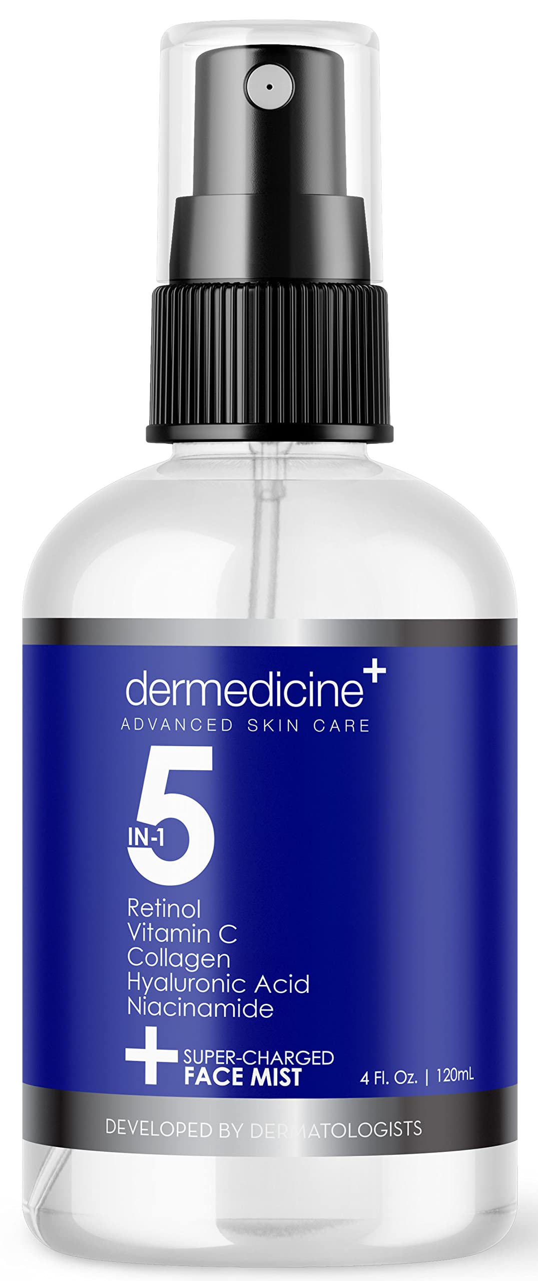Dermedicine 5 in 1 Face Mist bottle for daily hydration.