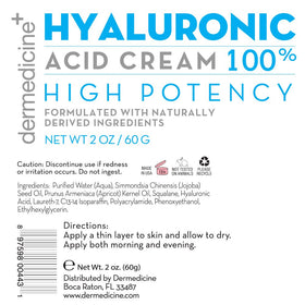 Dermedicine Hyaluronic Cream close-up reveals rich, silky finish for daily use