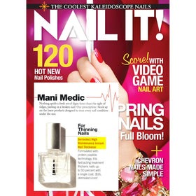 Dermelect High Maintenance rapid-drying top coat delivers long-lasting shine.