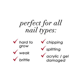 Keratin peptide formula supports stronger, more resilient nails.