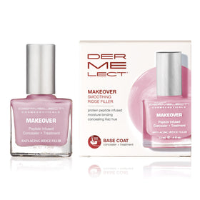 Dermelect Makeover Lilac bottle front view with soft shimmer finish.