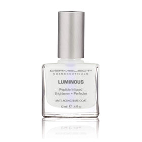 Dermelect optical brighteners close-up highlighting light-reflecting glow on nails.