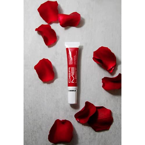 Product being dabbed along upper lip contour