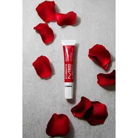 Product being dabbed along upper lip contour