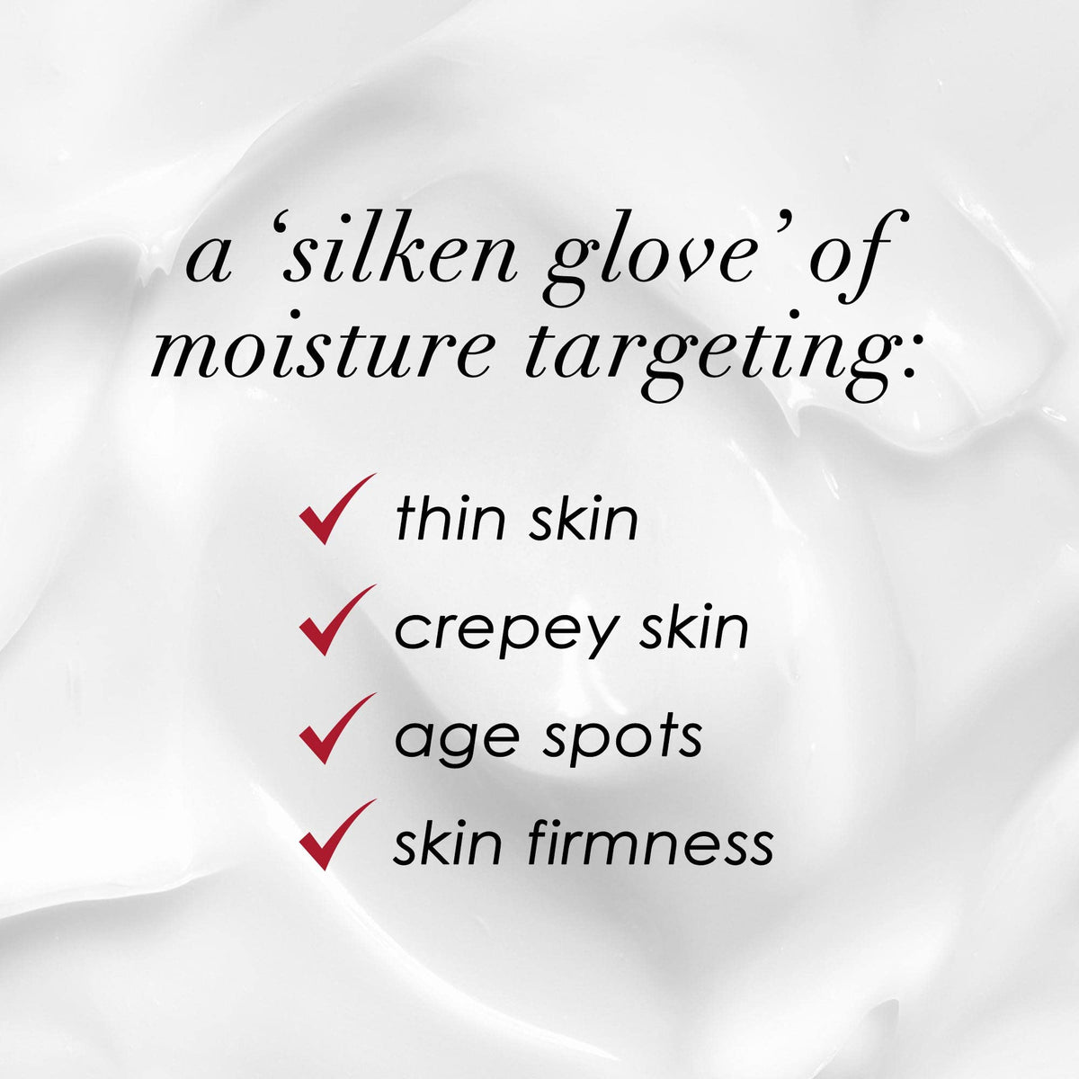 Dermelect Timeless Hand Treatment cream texture close-up reveals smooth, grease-free cream