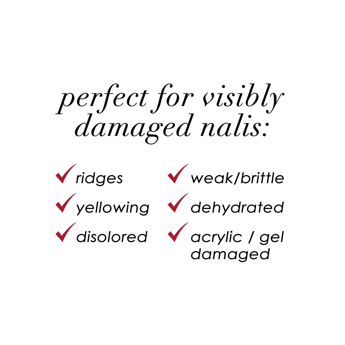 Dermelect Transfix Nail Restore Base Coat on nails after color shows refined look