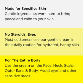 Dermgentle routine for face and body use shown for daily care