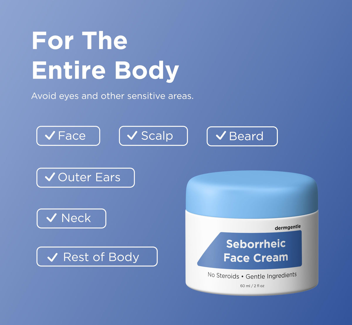 Dermgentle skin barrier hydration swatch highlights moisturizing support for dry areas