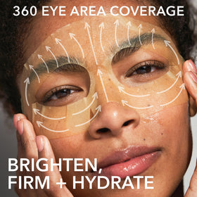 DermInfusions eye mask application close-up highlights contoured fit around the eyes