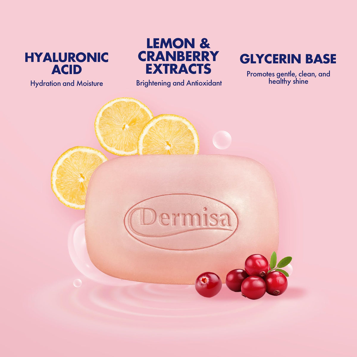 Hyaluronic acid moisture bar close-up shows deep hydration.