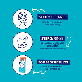 Using Dermisa bar soap in daily routine for clean skin.