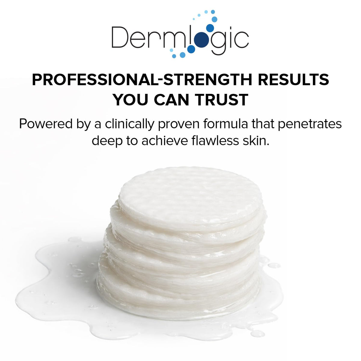 Dermlogic glycolic acid action promoting brighter smoother skin texture