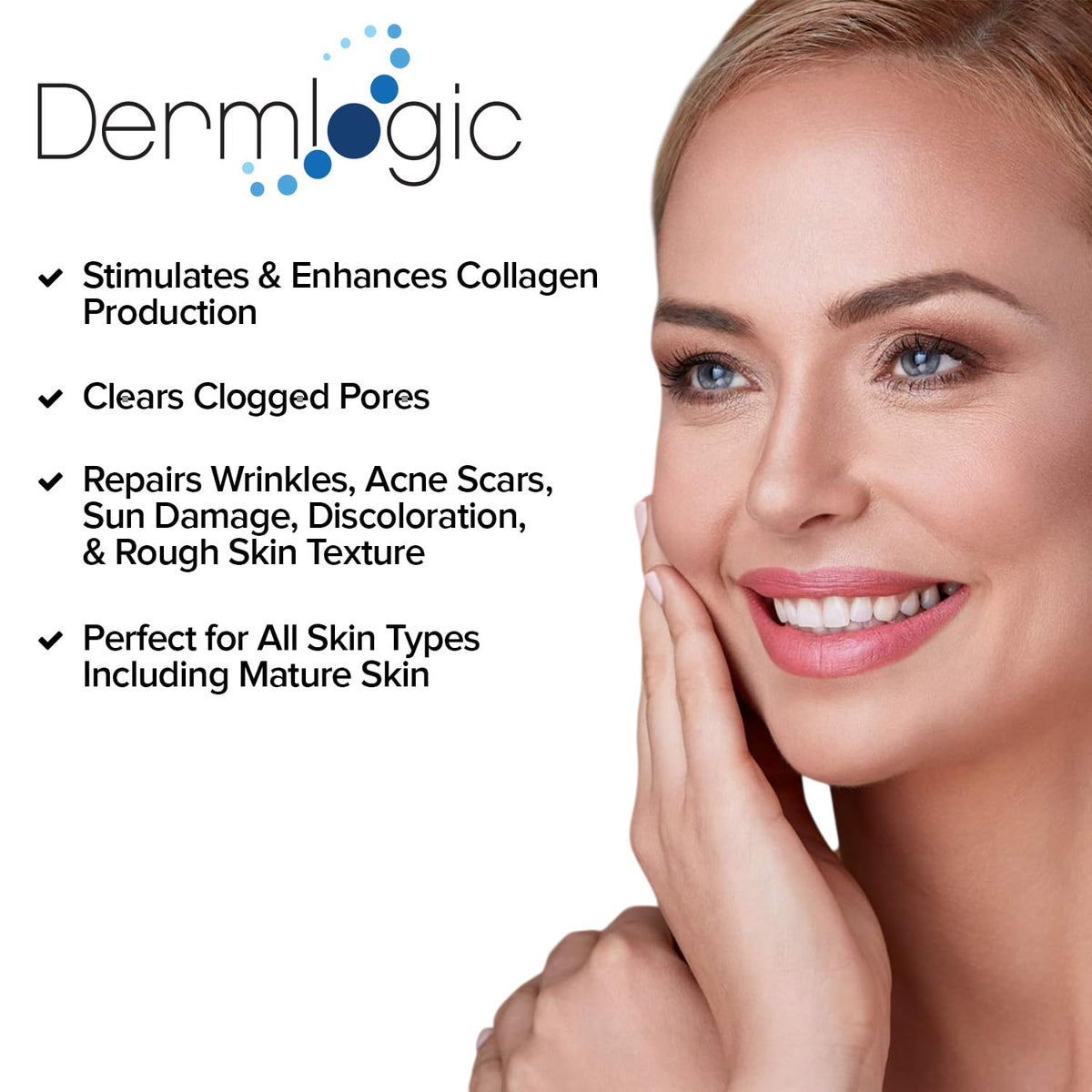 Dermlogic pad in hand ready for at home exfoliation routine