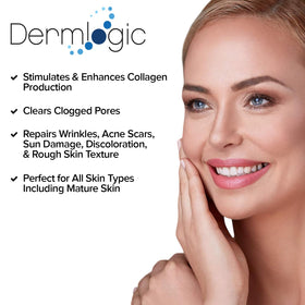 Dermlogic pad in hand ready for at home exfoliation routine