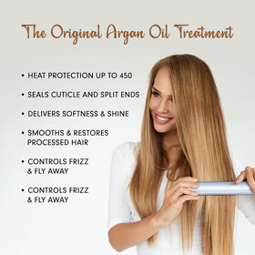 DermOrganic Original Argan Oil Leave-In application pump ready for easy nourishment