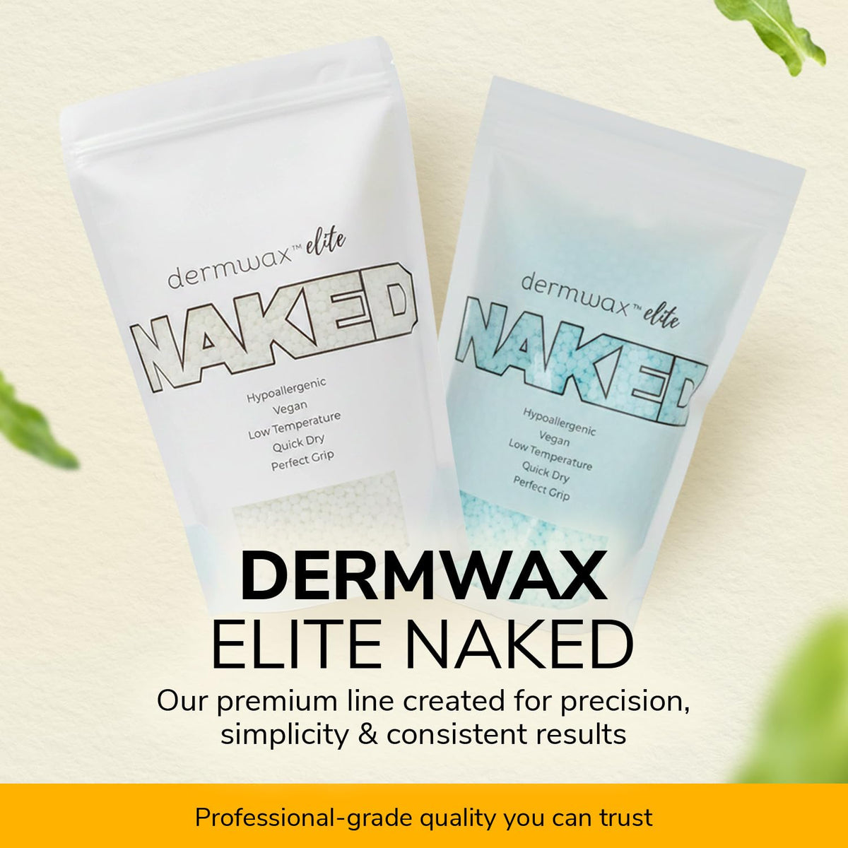 Dermwax Elite Naked Clear detailing areas highlight precision during detailed waxing.