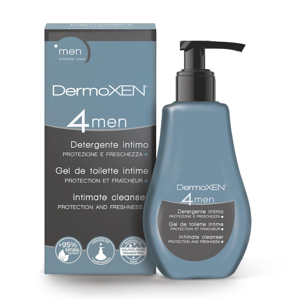 DERMOXEN 4MEN wash bottle for daily cleansing and lasting freshness.