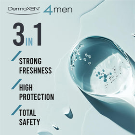 DERMOXEN closeup label bottle shows clear pH-balanced care messaging.