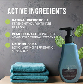 DERMOXEN foaming lather demonstrates gentle cleansing for sensitive skin.