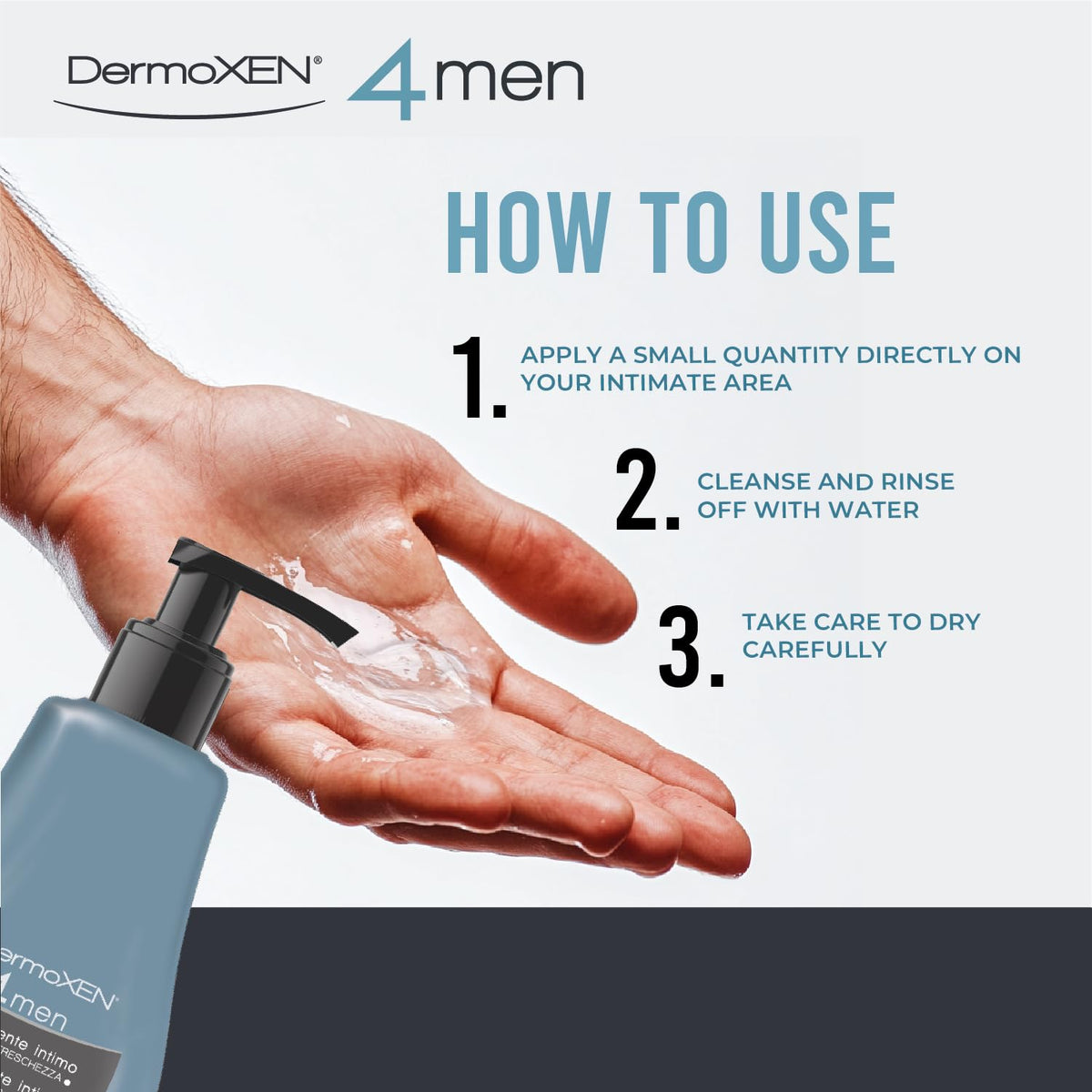 DERMOXEN skin-friendly formula emphasizes balanced daily use.