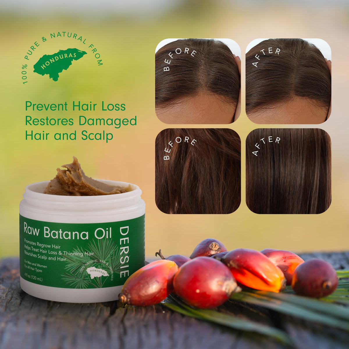 Dersie Batana Oil Dr Sebi approved signals trusted, holistic hair support.