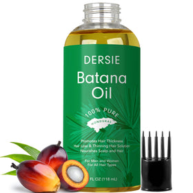Dersie Batana Oil bottle with massager applicator for easy scalp care.