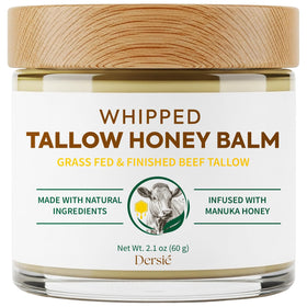 Dersie Cream jar close-up showing magnesium and tallow for deep hydration