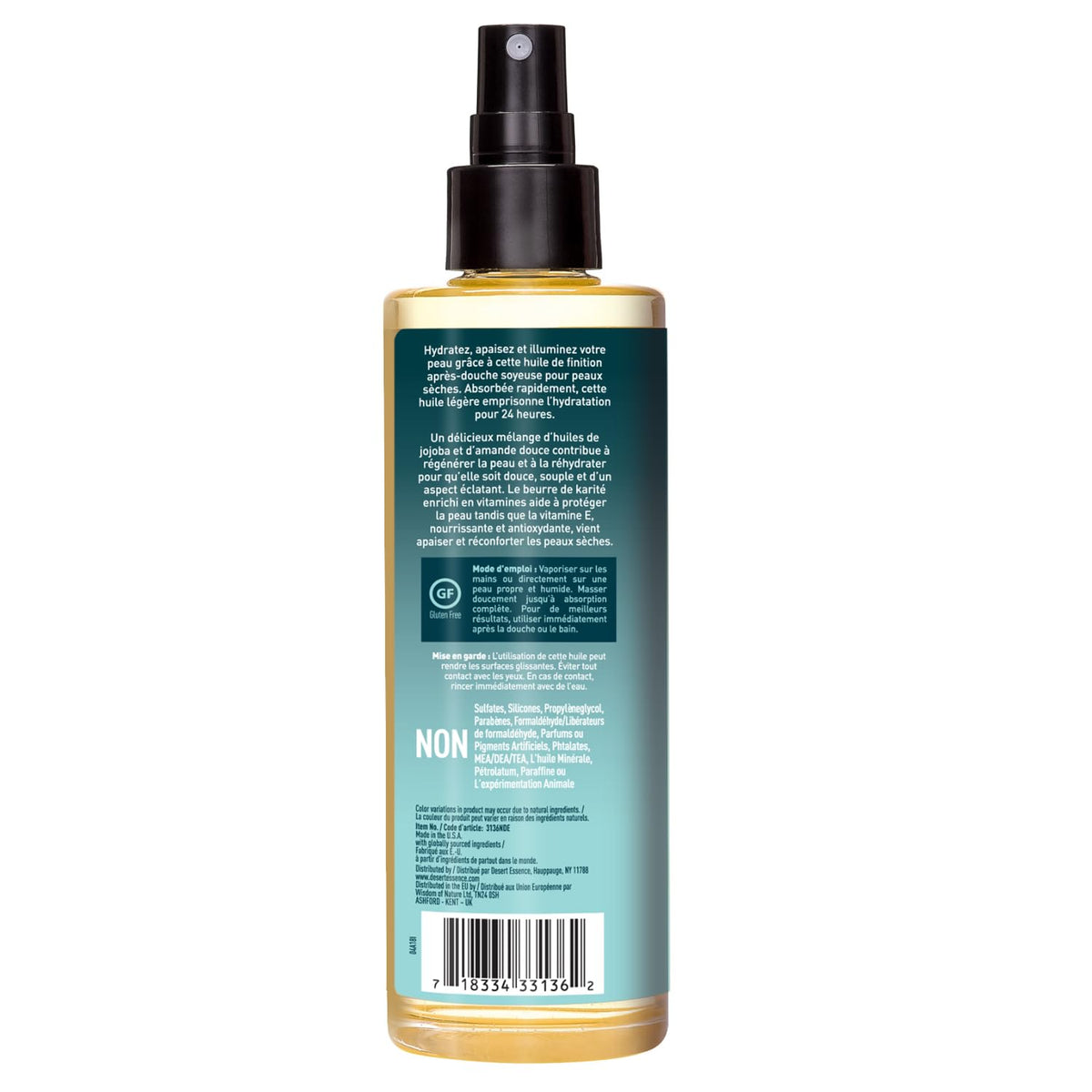 Desert Essence 24-hour hydration supports lasting softness and comfort.