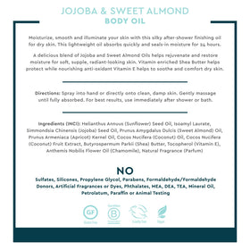 Desert Essence chamomile and vitamin E soothe sensitive skin after shower imagery.