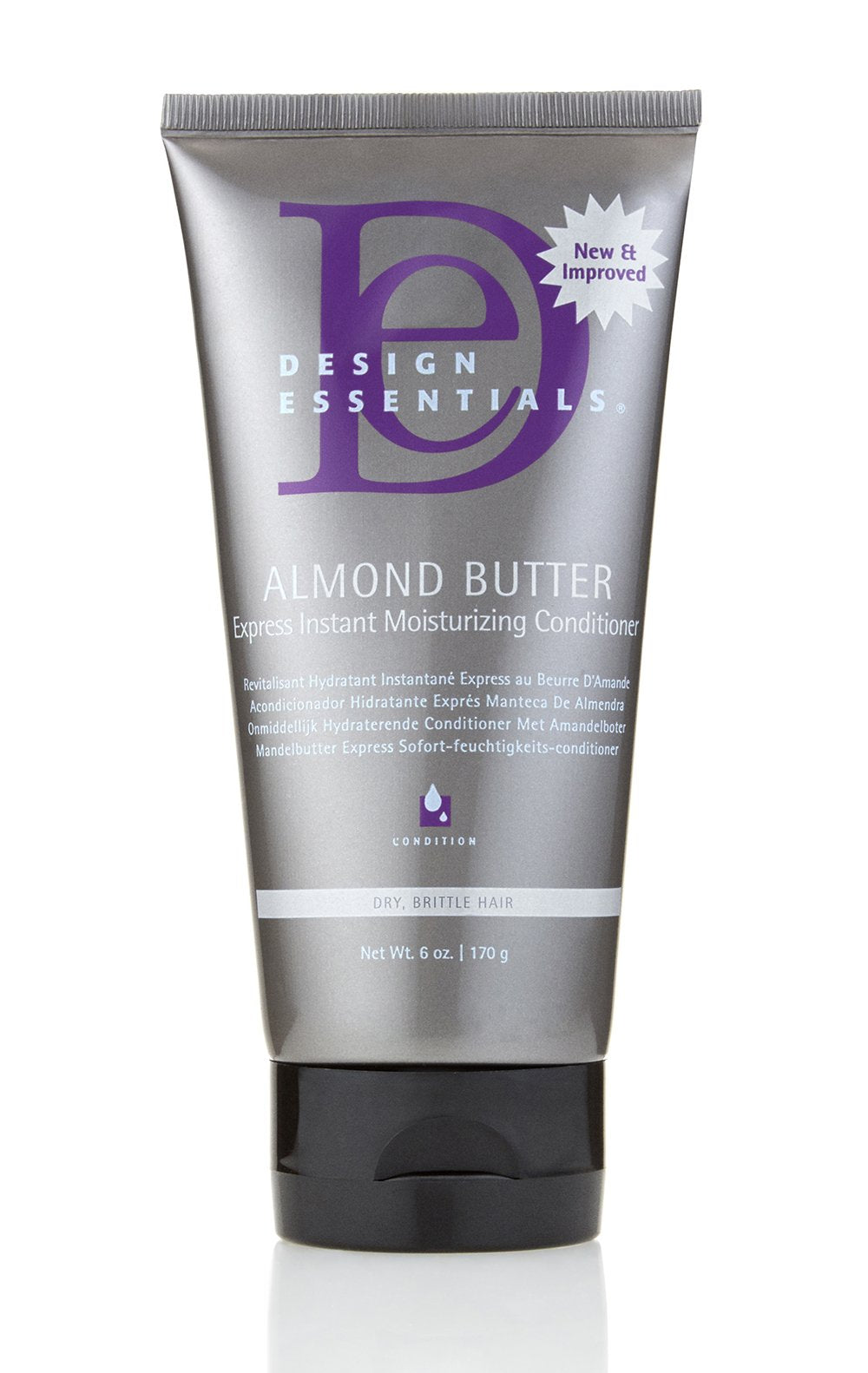 Design Essentials Almond Butter Express bottle pour delivers quick moisture for dry hair.