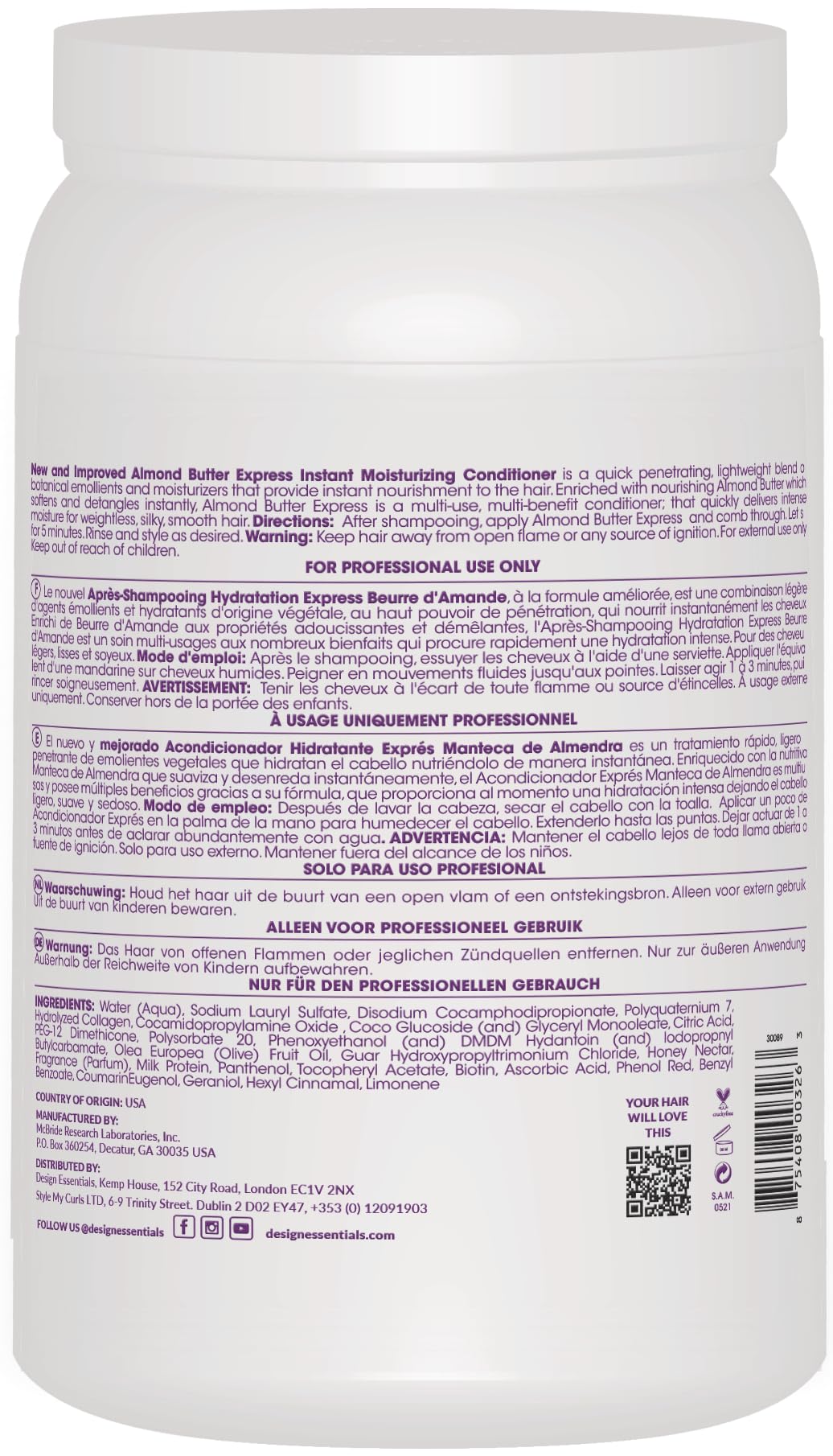Design Essentials Almond Butter Express close-up nozzle releasing creamy formula for detangling ease.