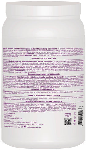 Design Essentials Almond Butter Express close-up nozzle releasing creamy formula for detangling ease.