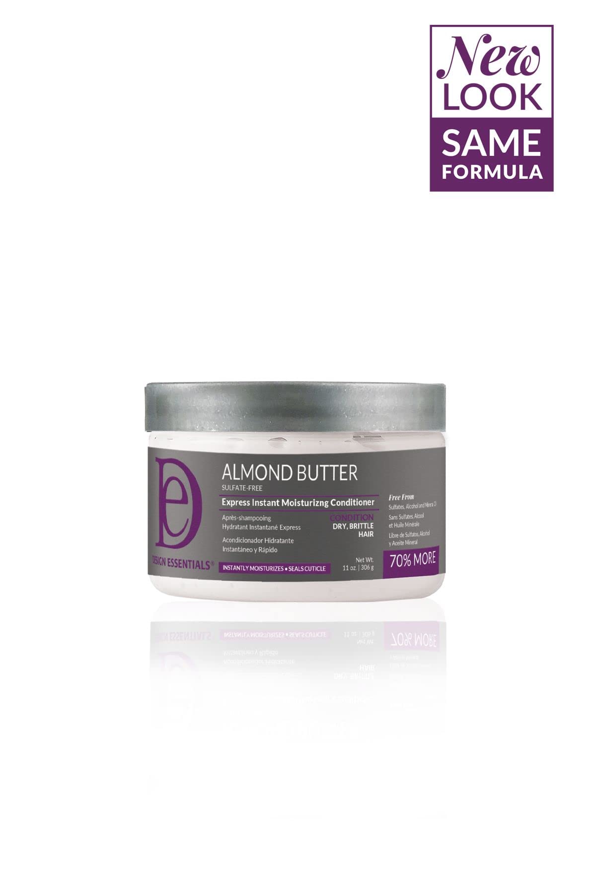 Design Essentials Almond Butter Express silky detangling aids easier combing and less breakage.