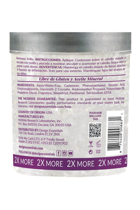 Application of Design Essentials Contours Gel on hair delivers glide and control