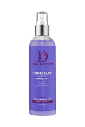 Design Essentials Formations Spritz bottle pour for even application and light hold.