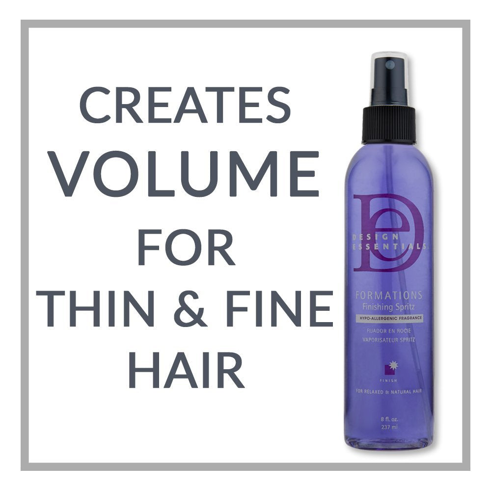Design Essentials Formations Spritz finishing gloss for superior shine and manageability.