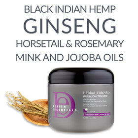 Design Essentials Herbal Complex 4 promotes luminous shine and softness