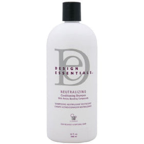 Design Essentials Milk & Honey Neutralizing Shampoo bottle with color indicator for post-relaxer care