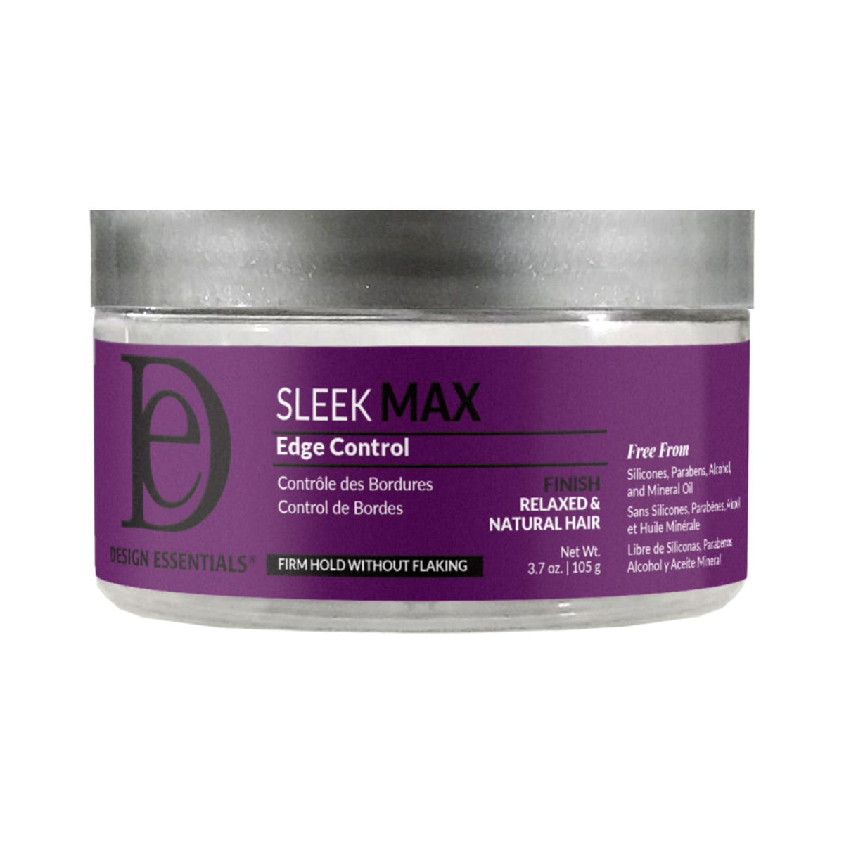 Design Essentials Sleek MAX Edge Control jar for smooth edges with minimal flaking