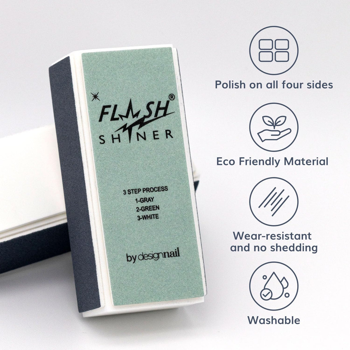 Design Nail Flash Shiner Block green conditioning to refine nails and boost flexibility