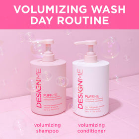 Puff.ME conditioner on hair adds shine and smooths frizz