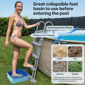 Desunqin foot bath basin made of durable Oxford fabric for outdoor use.